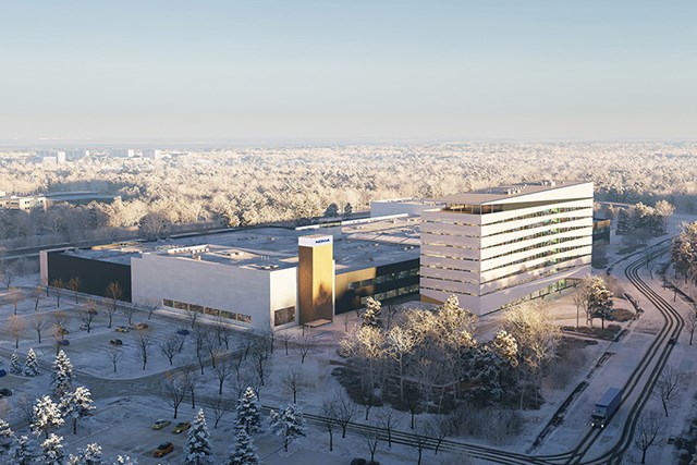 A view of the new Nokia campus under construction. 